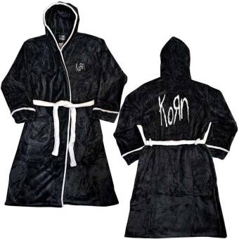 Korn logo soft fleece dressing gown